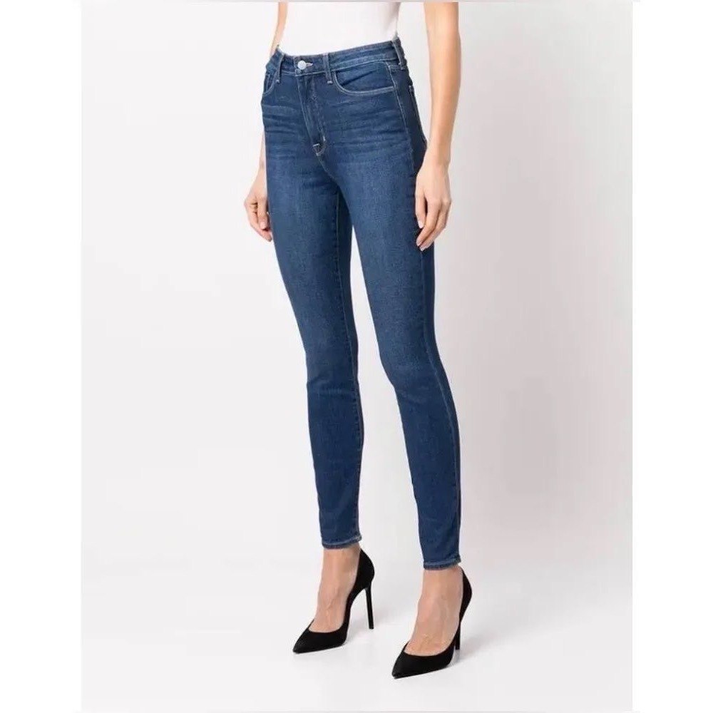 L'AGENCE Monique Ultra High Rise Skinny Jeans Barstow Dark Wash Denim Size 25